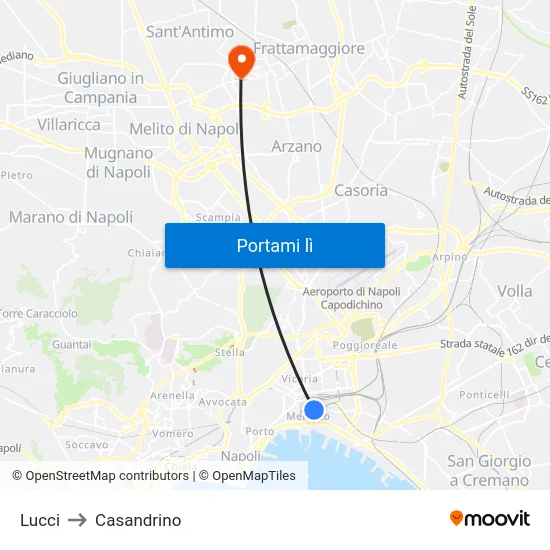 Lucci to Casandrino map