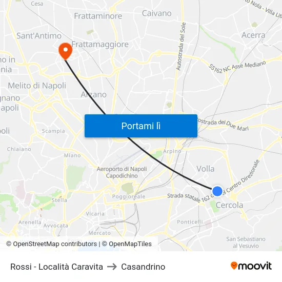 Rossi - Località Caravita to Casandrino map