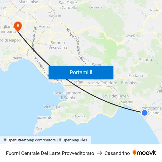 Fuorni Centrale Del Latte Provveditorato to Casandrino map