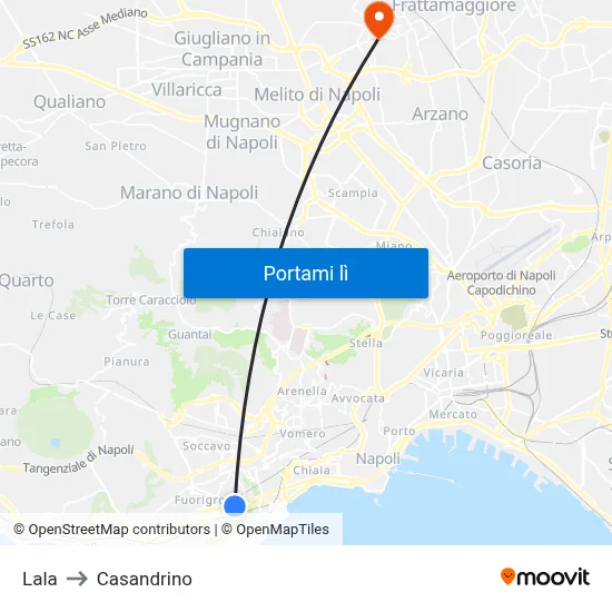 Lala to Casandrino map