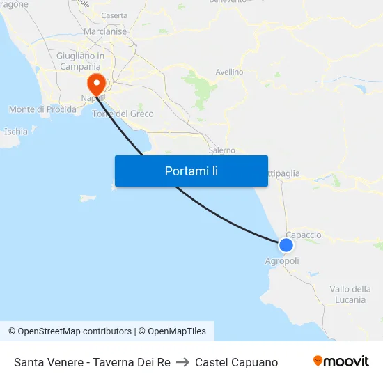 Santa Venere - Taverna Dei Re to Castel Capuano map