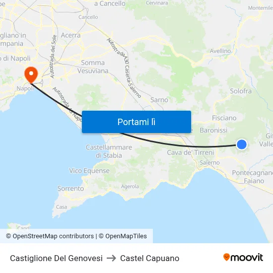 Castiglione Del Genovesi to Castel Capuano map