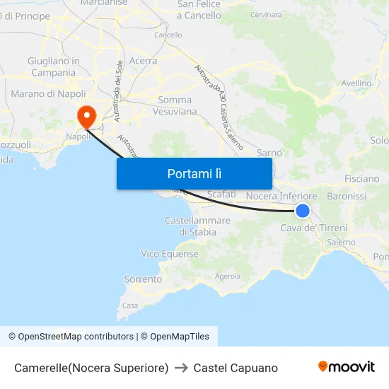 Camerelle(Nocera Superiore) to Castel Capuano map