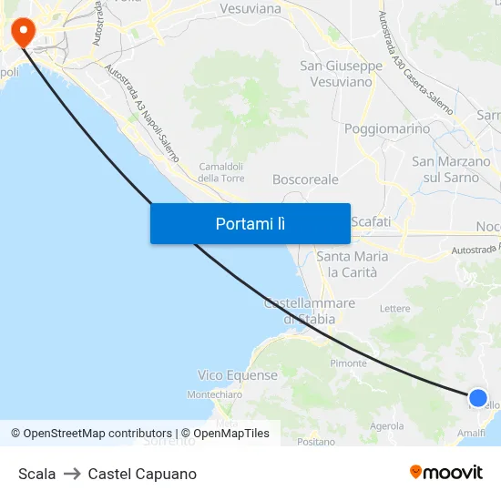 Scala to Castel Capuano map