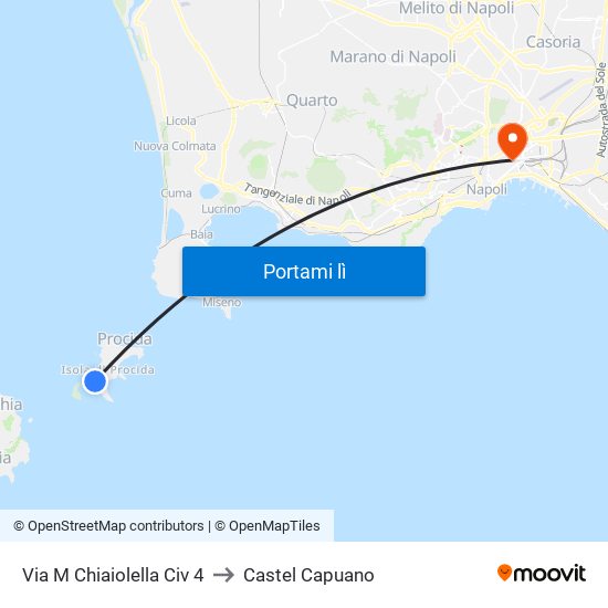 Via M  Chiaiolella Civ  4 to Castel Capuano map