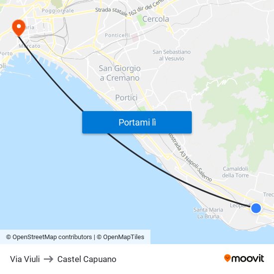 Via Viuli to Castel Capuano map