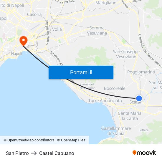 San Pietro to Castel Capuano map