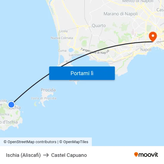 Ischia (Aliscafi) to Castel Capuano map