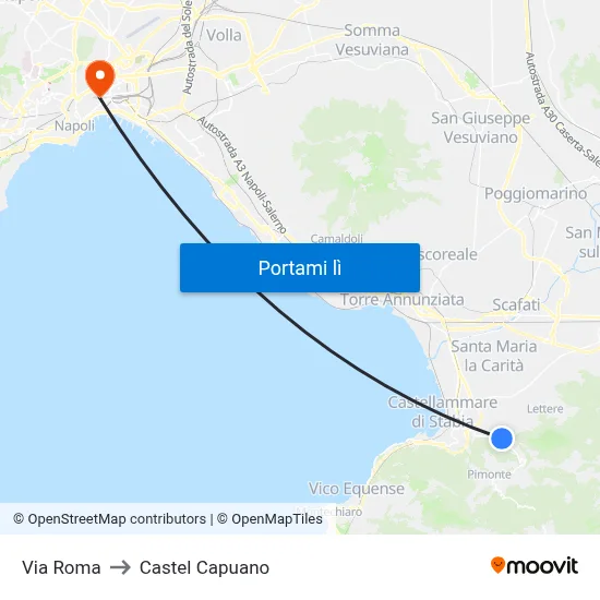 Via Roma to Castel Capuano map