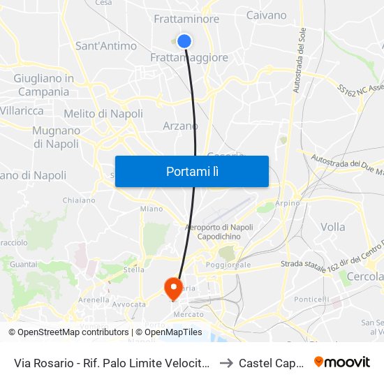 Via Rosario - Rif. Palo Limite Velocità 30 Kmh to Castel Capuano map