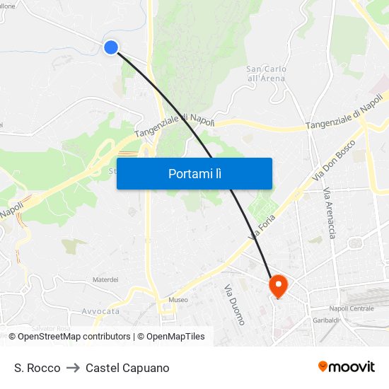 S. Rocco to Castel Capuano map