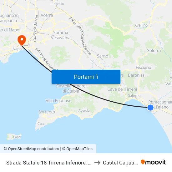 Strada Statale 18 Tirrena Inferiore, 101 to Castel Capuano map