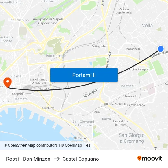 Rossi - Don Minzoni to Castel Capuano map