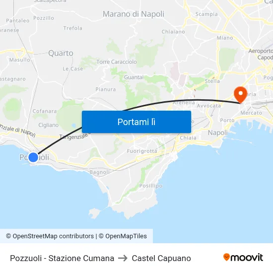 Pozzuoli - Stazione Cumana to Castel Capuano map