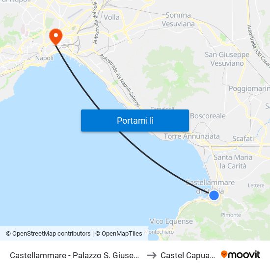 Castellammare - Palazzo S. Giuseppe to Castel Capuano map