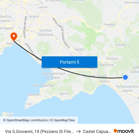 Via S.Giovanni, 19 (Pezzano Di Filetta) to Castel Capuano map