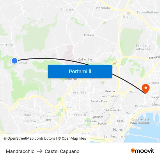 Mandracchio to Castel Capuano map