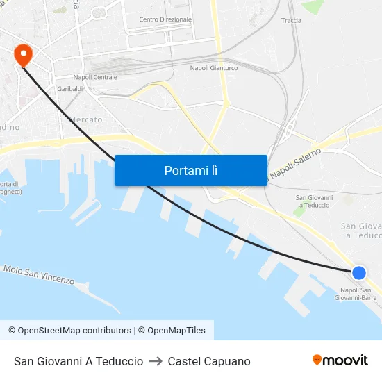 San Giovanni A Teduccio to Castel Capuano map