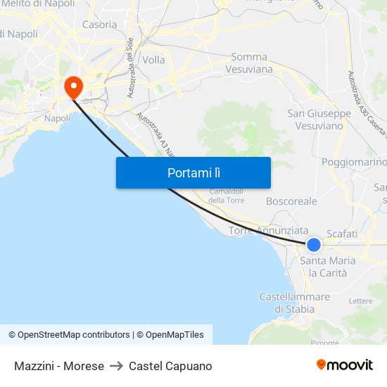 Mazzini - Morese to Castel Capuano map