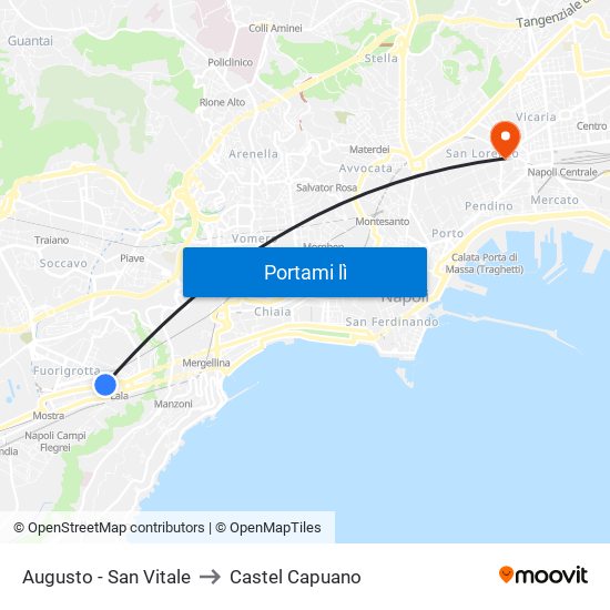Augusto - San Vitale to Castel Capuano map