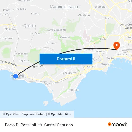 Porto Di Pozzuoli to Castel Capuano map