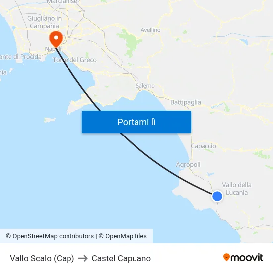 Vallo Scalo (Cap) to Castel Capuano map