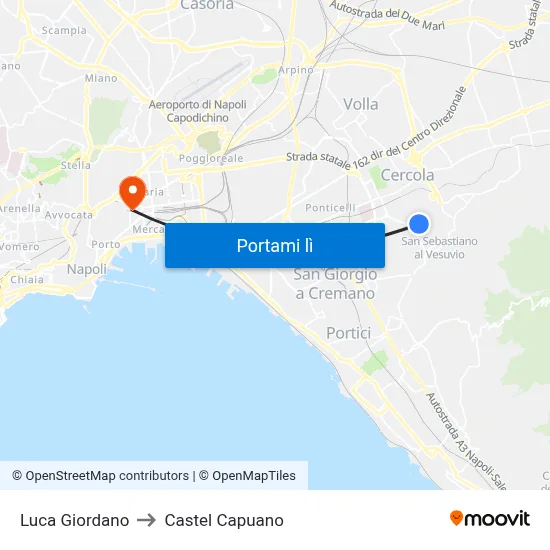 Luca Giordano to Castel Capuano map