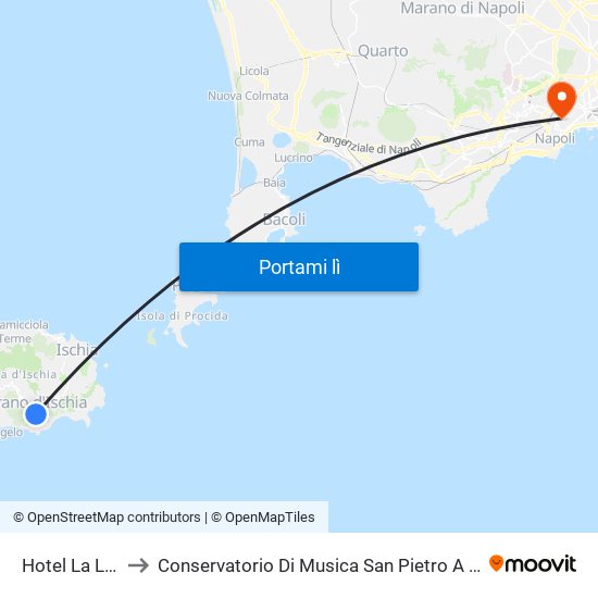Hotel La Luna to Conservatorio Di Musica San Pietro A Majella map