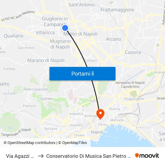 Via Agazzi R., 2l to Conservatorio Di Musica San Pietro A Majella map