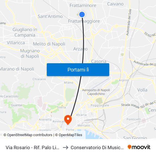 Via Rosario - Rif. Palo Limite Velocità 30 Kmh to Conservatorio Di Musica San Pietro A Majella map