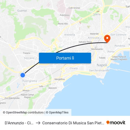 D'Annunzio - Cimitero to Conservatorio Di Musica San Pietro A Majella map