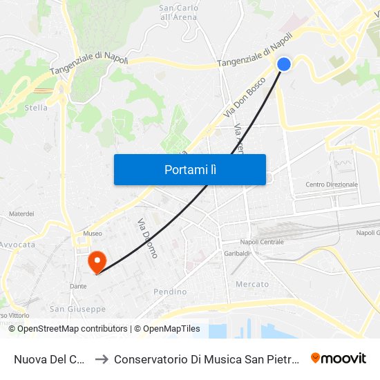 Nuova Del Campo to Conservatorio Di Musica San Pietro A Majella map