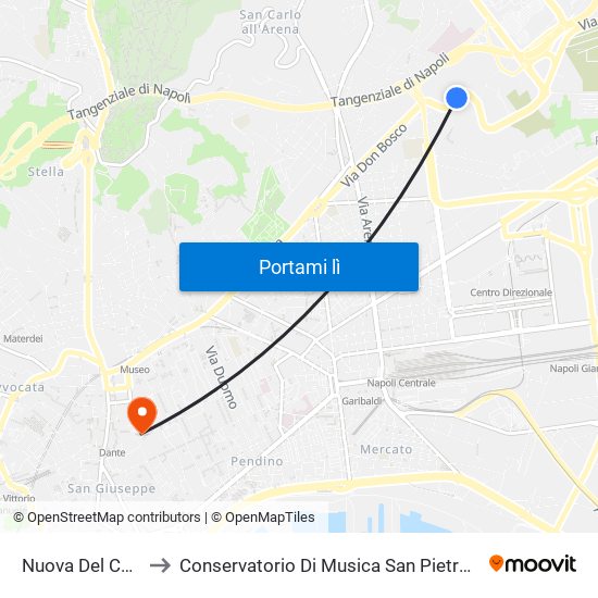 Nuova Del Campo to Conservatorio Di Musica San Pietro A Majella map