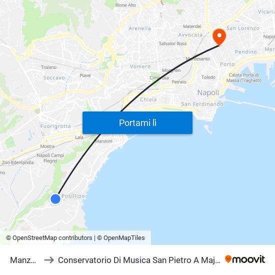 Manzoni to Conservatorio Di Musica San Pietro A Majella map