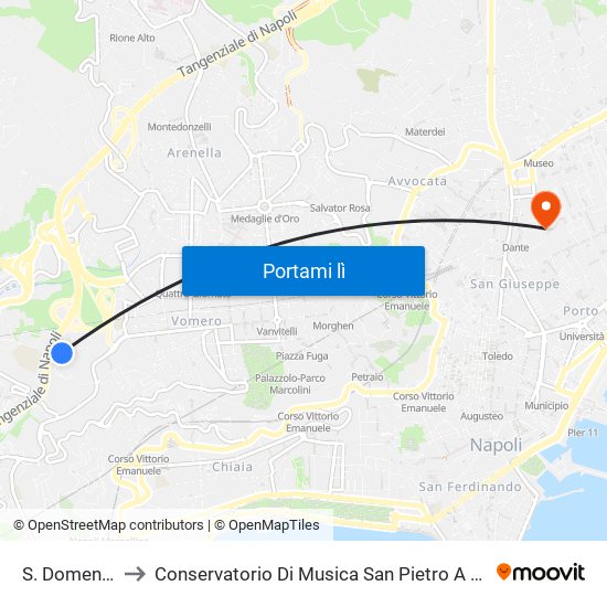 S. Domenico to Conservatorio Di Musica San Pietro A Majella map