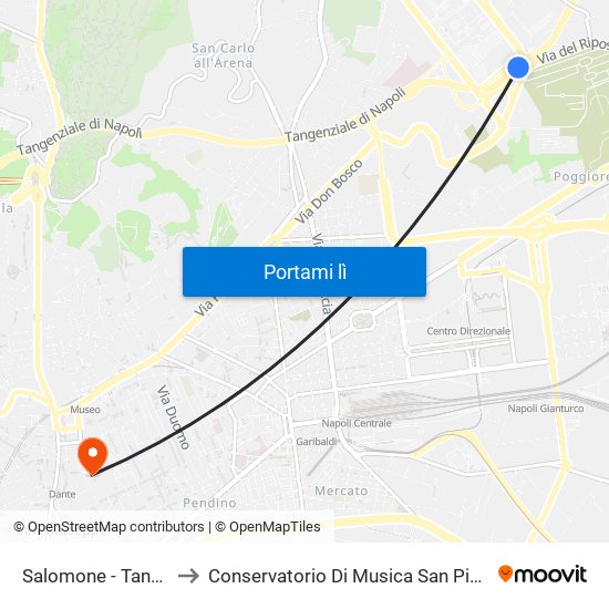 Salomone - Tangenziale to Conservatorio Di Musica San Pietro A Majella map