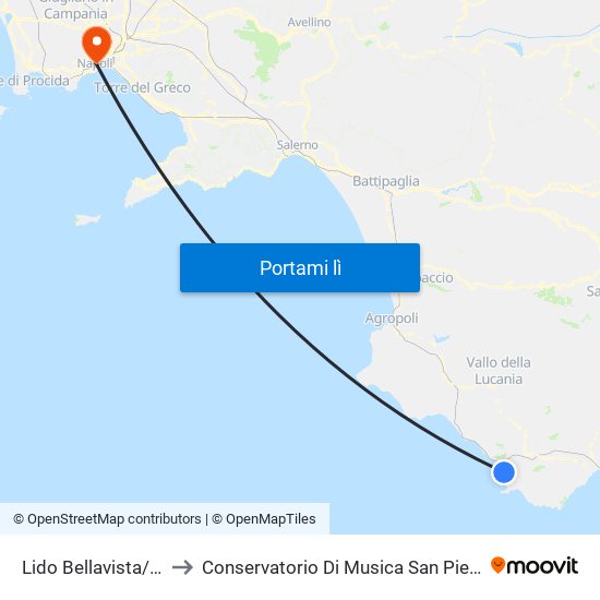 Lido Bellavista/La Vela to Conservatorio Di Musica San Pietro A Majella map