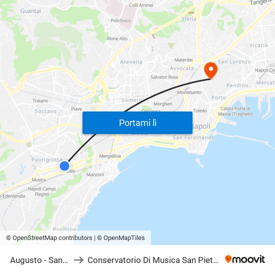 Augusto - San Vitale to Conservatorio Di Musica San Pietro A Majella map