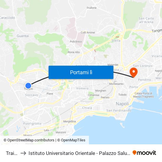 Traiano to Istituto Universitario Orientale - Palazzo Saluzzo Di Corigliano map
