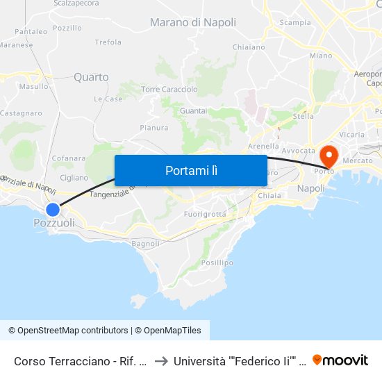 Corso Terracciano - Rif. Banco Di Napoli to Università ""Federico Ii"" - Sede Centrale map