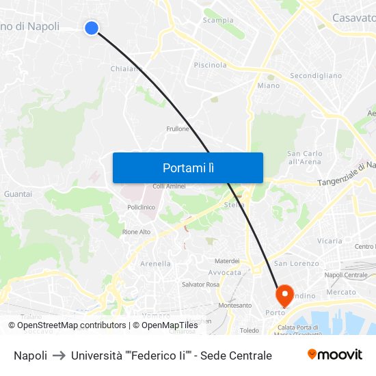 Napoli to Università ""Federico Ii"" - Sede Centrale map