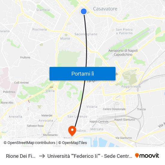 Rione Dei Fiori to Università ""Federico Ii"" - Sede Centrale map