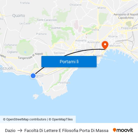 Dazio to Facoltà Di Lettere E Filosofia Porta Di Massa map