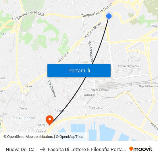 Nuova Del Campo to Facoltà Di Lettere E Filosofia Porta Di Massa map