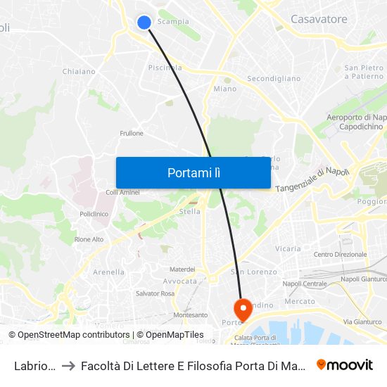 Labriola to Facoltà Di Lettere E Filosofia Porta Di Massa map