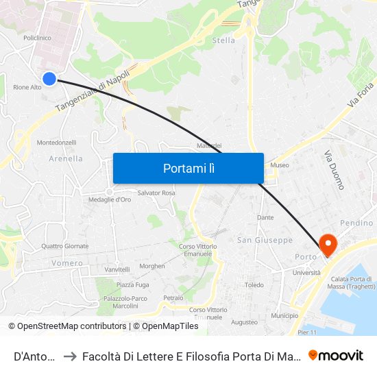 D'Antona to Facoltà Di Lettere E Filosofia Porta Di Massa map