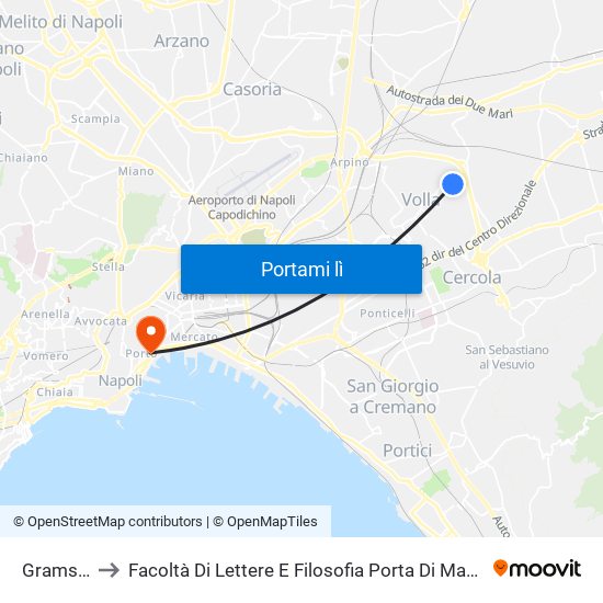 Gramsci to Facoltà Di Lettere E Filosofia Porta Di Massa map