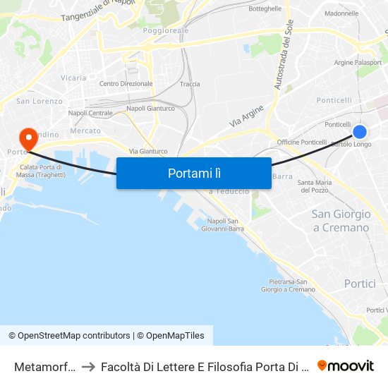 Metamorfosi to Facoltà Di Lettere E Filosofia Porta Di Massa map