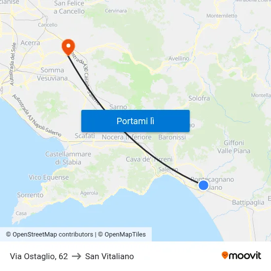 Via Ostaglio,  62 to San Vitaliano map
