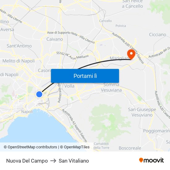 Nuova Del Campo to San Vitaliano map